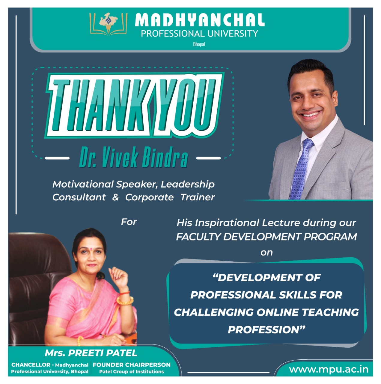 Thank you Dr. Vivek Bindra