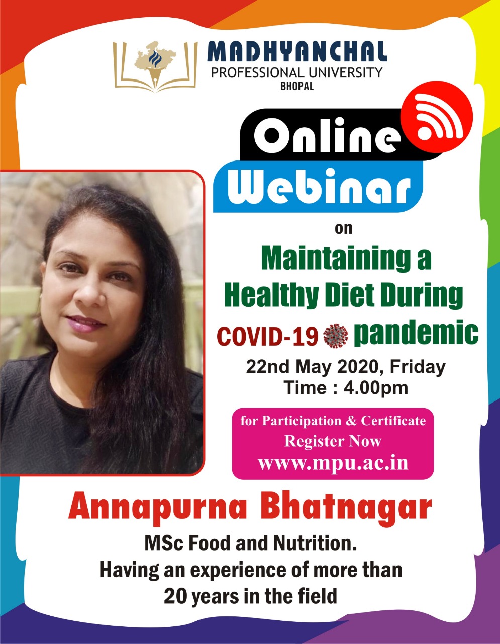 Webinar on Healthy Eating During COVID-19