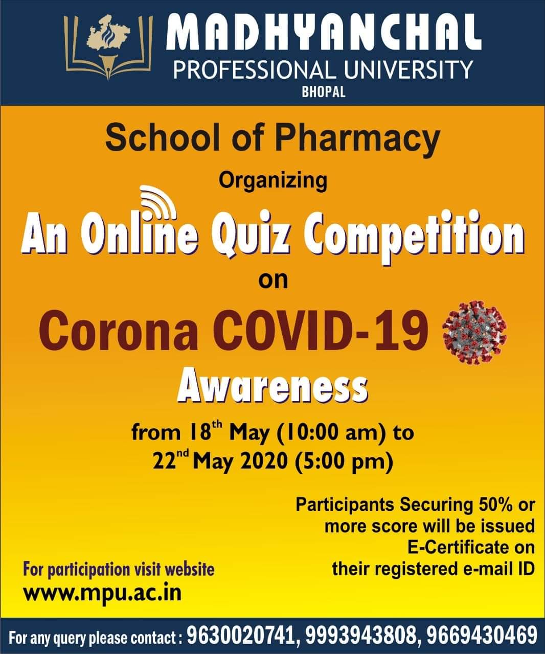 An Online Quiz Competition on Corona COVID-19 Awareness
