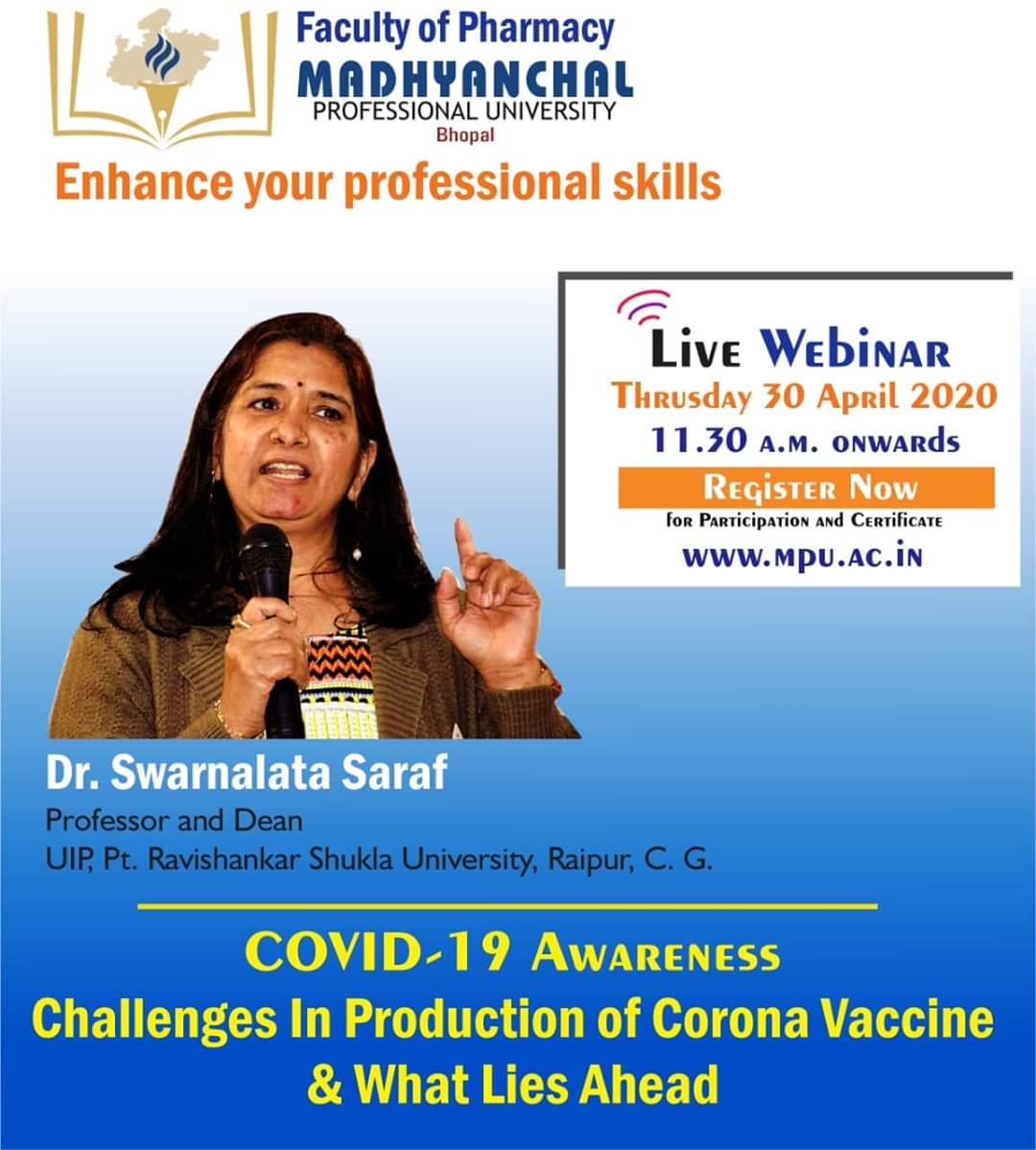  COVID-19 Awareness Challenges in Production of Corona Vaccine & What Lies Ahead by Dr. Dr. Swarnalata Saraf